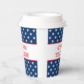 Aangepaste papierbekertjes met Amerikaanse stervla Papieren Bekers (Rechts)