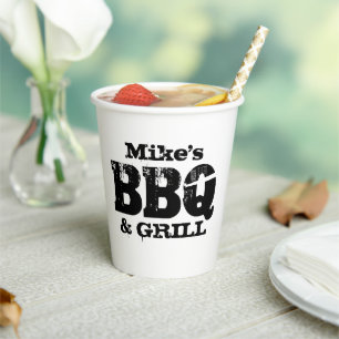 Aangepaste papierbekertjes voor achtertuin BBQ-par Papieren Bekers