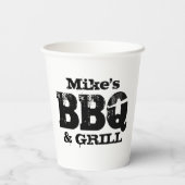 Aangepaste papierbekertjes voor achtertuin BBQ-par Papieren Bekers (Achterkant)
