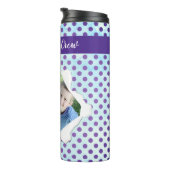 Aangepaste papierberg Foto Paarse pols Sjabloon Thermosbeker (Geroteerd rechts)