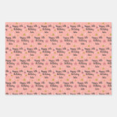 Aangepaste papierbladen op naam en ouderdom inpakpapier vel (Voorkant 3)