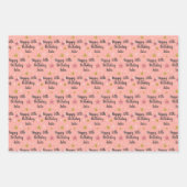 Aangepaste papierbladen op naam en ouderdom inpakpapier vel (Voorkant 2)