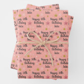 Aangepaste papierbladen op naam en ouderdom inpakpapier vel (In situ)