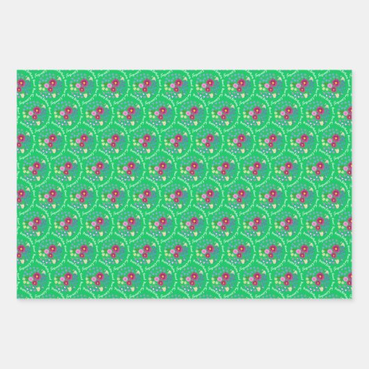 Aangepaste papierbladen voor het verpakken van Flo Inpakpapier Vel (Voorkant 3)