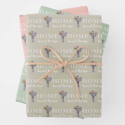 Aangepaste papierbladen voor mailboxnummers die pa inpakpapier vel (In situ)