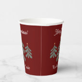 Aangepaste papieren bekers met kerstboom ontwerp (Rechts)