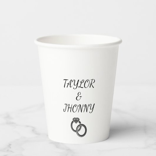 Aangepaste papieren bekers voor fotoweddenschappen (Achterkant)