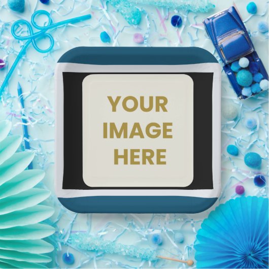 Aangepaste papieren Borden | Foto. Retro. Grappig. Papieren Bordje (Feest)