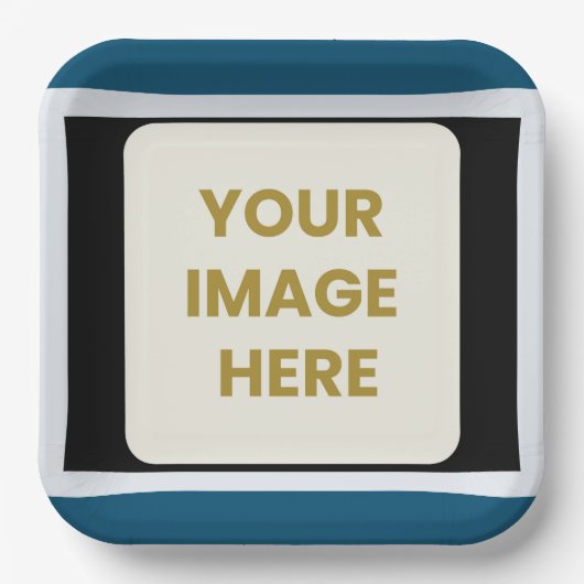 Aangepaste papieren Borden | Foto. Retro. Grappig. Papieren Bordje (Voorkant)