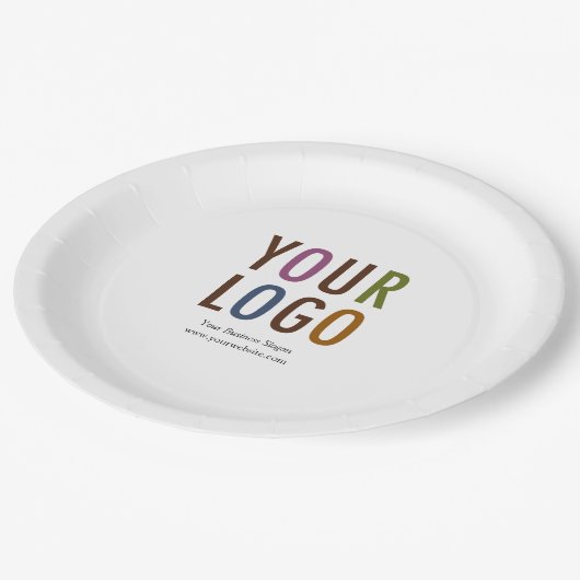 Aangepaste papieren Borden met Logo Gepersonalisee Papieren Bordje (Gekanteld)