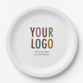 Aangepaste papieren Borden met Logo Gepersonalisee Papieren Bordje (Voorkant)