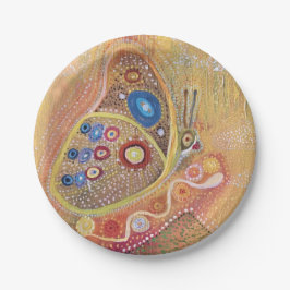 Aangepaste Papieren Borden Vlinder Art Painting Bordje