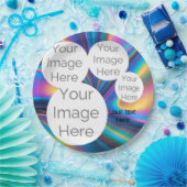 Aangepaste papieren foto tekst sjabloon regenboog bordje (Feest)