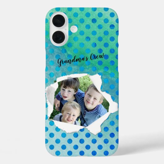 Aangepaste papieren gat foto polka dot sjabloon Case-Mate iPhone case (Achterkant)