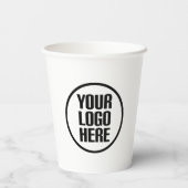 Aangepaste papieren koffiebekers uw logo partij le papieren bekers (Achterkant)