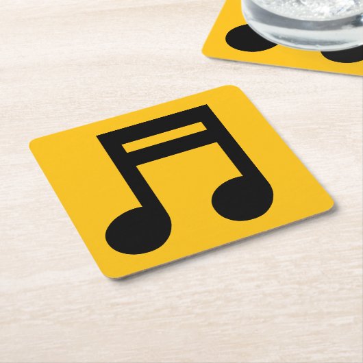 Aangepaste papieren onderzetters met klassieke muz (Schuin)
