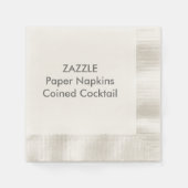 Aangepaste papieren servetten ECRU COINED COCKTAIL (Voorkant)