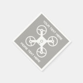 Aangepaste papieren servetten met drone logo (Hoek)