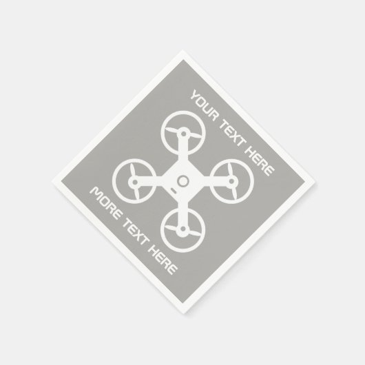 Aangepaste papieren servetten met drone logo (Hoek)