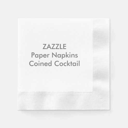 Aangepaste Papieren servetten WIT COCKTAIL (Voorkant)