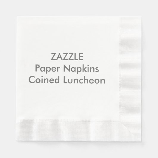 Aangepaste Papieren servetten WIT GEMUNT LUNCHEON (Voorkant)