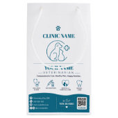 Aangepaste papieren veterinaire tas met QR-code Klein Cadeauzakje (Achterkant)