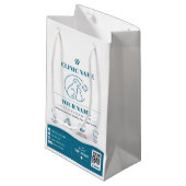 Aangepaste papieren veterinaire tas met QR-code Klein Cadeauzakje (Voorkant Gekanteld)
