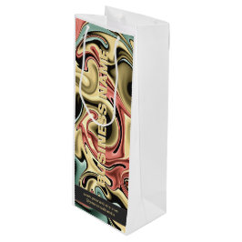 Aangepaste papieren wijnzak voor bedrijfsmerk wijn cadeautas