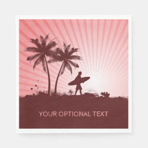 Aangepaste papierservetten voor beach Surfer Servetten