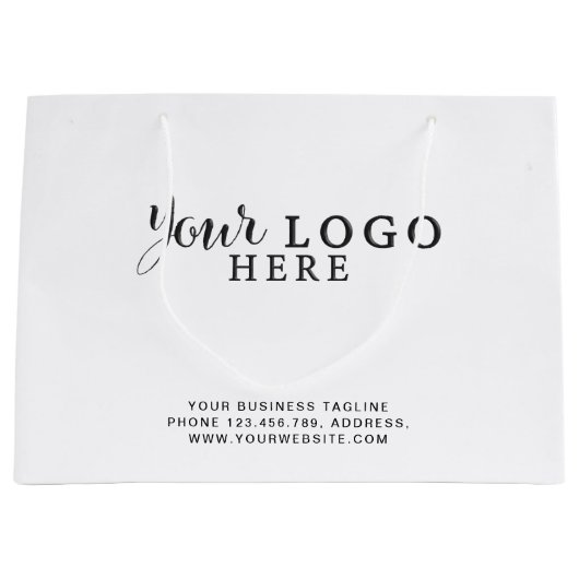 Aangepaste papiertas met de aanduiding Logo No Min Groot Cadeauzakje (Voorkant)