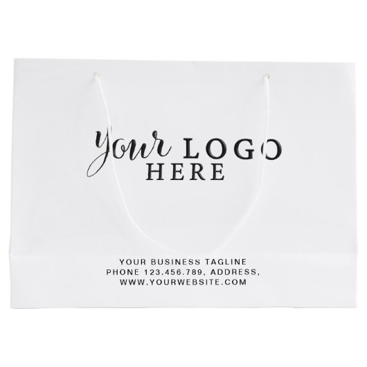 Aangepaste papiertas met de aanduiding Logo No Min Groot Cadeauzakje (Achterkant)