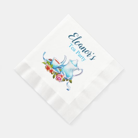 Aangepaste papiertheepartjes met bloemen servet (Hoek)