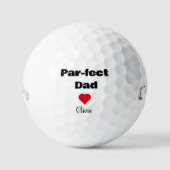 Aangepaste Par-effect Papa Grappige Vaderdag gesch Golfballen (Voorkant)