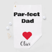 Aangepaste Par-effect Papa Grappige Vaderdag gesch Golfhanddoek (Insitu)