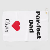 Aangepaste Par-effect Papa Grappige Vaderdag gesch Golfhanddoek (Horizontaal)