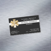 Aangepaste Paramedic EMS EMT Ambulance Gold Logo Magnetisch Visitekaartje (Voorbeeld)