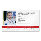 Aangepaste paramedicus EMS EMT Emergency Medical P Magnetisch Visitekaartje (Voorkant)