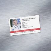 Aangepaste paramedicus EMS EMT Emergency Medical P Magnetisch Visitekaartje (Voorbeeld)