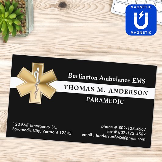 Aangepaste paramedische EMS EMT Ambulance Emergenc Magnetisch Visitekaartje