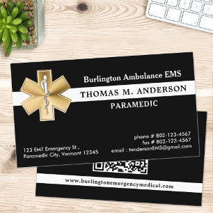 Aangepaste paramedische EMS EMT ambulance medische Visitekaartje