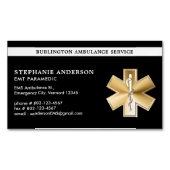 Aangepaste paramedische EMT EMS Emergency Medical  Magnetisch Visitekaartje (Voorkant)