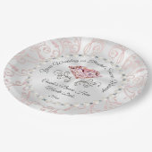 Aangepaste Parels en Blush Pink Diamond Paper Bord (Gekanteld)