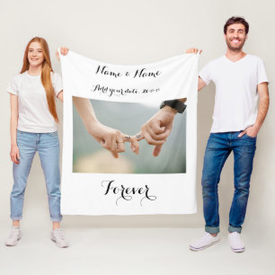 Aangepaste paren foto-ballon fleece deken