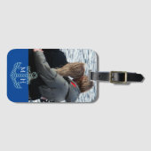 Aangepaste paren Foto-Initialen voor autisch anker Bagagelabel (Voorkant (horizontaal))