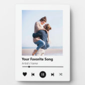 Aangepaste paren foto | Jubileum muziekcadeaus Fotoplaat (voorkant)