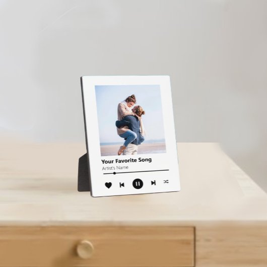 Aangepaste paren foto | Jubileum muziekcadeaus Fotoplaat