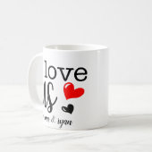 Aangepaste paren waar ik van hou Mok (Voorkant links)