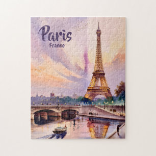Aangepaste Parijs Frankrijk Eiffeltoren Zonsonderg Legpuzzel