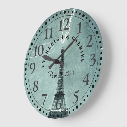 Aangepaste Parijse eiffeltoren - Grote klok (Hoek)
