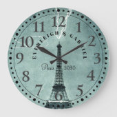 Aangepaste Parijse eiffeltoren - Grote klok (Voorkant)